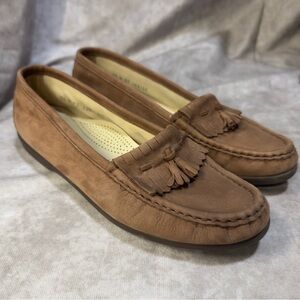 SAS Hope Slip-on Loafers in Brown Suede Leather Women’s Size 8.5